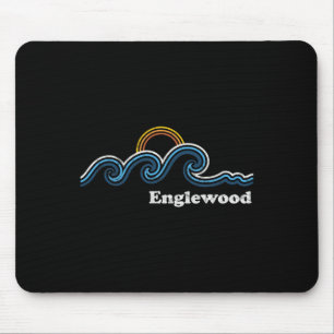 Tapis De Souris Englewood Floride Fl Rétro Plage Surf Vintage 