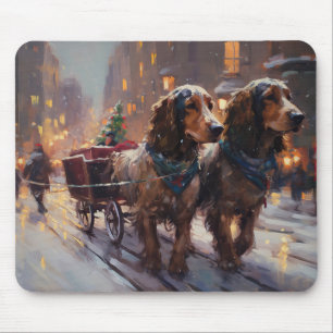Tapis De Souris English Cocker Spaniel Saison de Noël festive