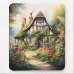 Tapis De Souris English Cottage<br><div class="desc">A Watercolour English cottage with garden</div>