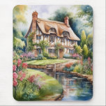 Tapis De Souris English Cottage<br><div class="desc">A Watercolour English cottage with garden</div>