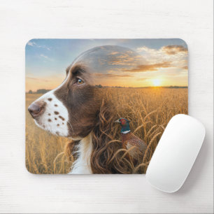 Tapis De Souris English Springer Spaniel et Faisan