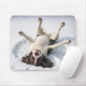 Tapis De Souris English Springer Spaniel Snow Angel (Avec souris)