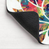 Tapis De Souris Enigmatic Oriental Lotus Flower Original Abstrait (Coin)