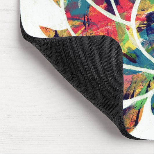 Tapis De Souris Enigmatic Oriental Lotus Flower Original Abstrait (Coin)