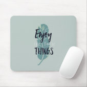 Tapis De Souris “Enjoy the Little Things” Minimal Feather Mouse Pa (Avec souris)