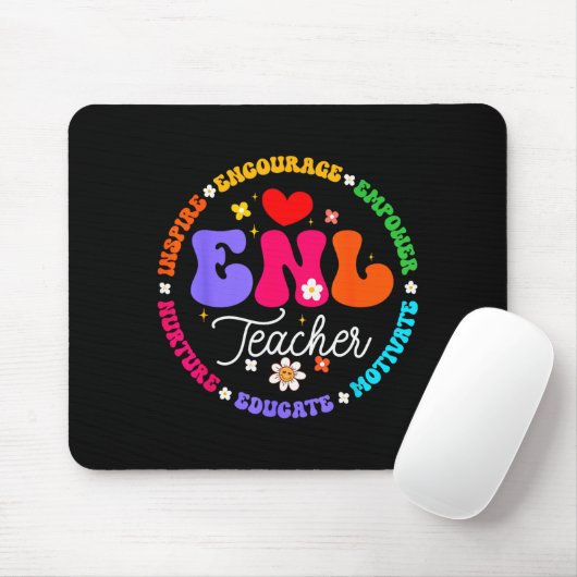 Tapis De Souris Enl Teacher Squad English New Language Squad Crew (Avec souris)