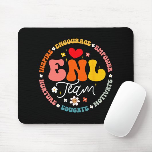 Tapis De Souris Enl Team Teacher English New Language Squad Crew (Avec souris)