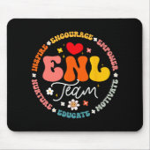 Tapis De Souris Enl Team Teacher English New Language Squad Crew (Devant)