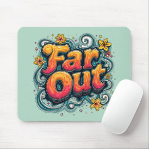 Tapis De Souris Énorme Rétro Psychedelique Groovy Hippie des Année