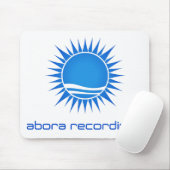 Tapis De Souris Enregistrements Mousepad Bleu-sur-Blanc d'Abora (Avec souris)