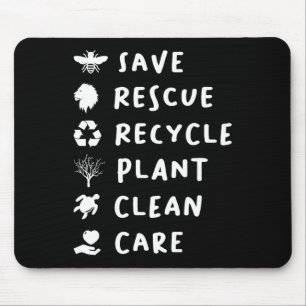 Tapis De Souris Enregistrer les abeilles Secourir Lions Recycler P