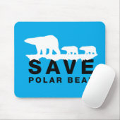 Tapis De Souris Enregistrer l'ours polaire (Avec souris)