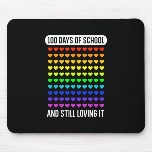 Tapis De Souris Enseignant 100 Jours D'École (Devant)