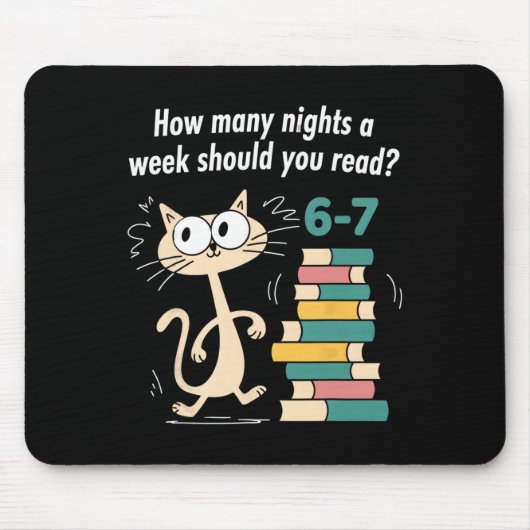 Tapis De Souris Enseignant 6-7 Combien de nuits par semaine devrie (Devant)