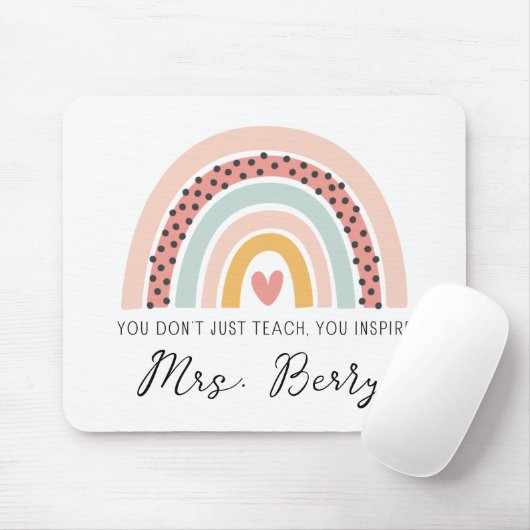 Tapis De Souris Enseignant Arc-en-ciel moderne (Avec souris)