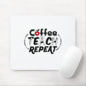 Tapis De Souris Enseignant Art Café Teach Répétition (Avec souris)