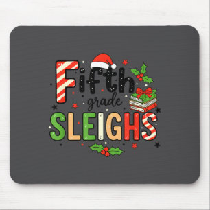 Tapis De Souris Enseignant cinquième année traîneaux drôle Noël En