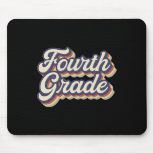 Tapis De Souris Enseignant de 4e année Retro Enseignant de 4e anné