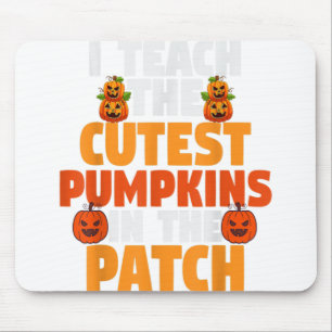 Tapis De Souris Enseignant D'Halloween J'Enseigne Les Citrouilles