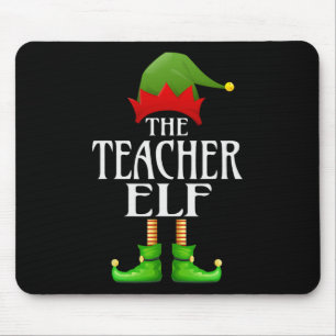 Tapis De Souris Enseignant Elf Xmas Funny Family Matching Group Ch