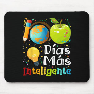 Tapis De Souris Enseignant espagnol 100 jours plus intelligent 100