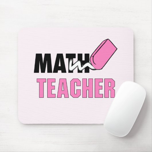 Tapis De Souris Enseignant Funky Math Pink Eraser (Avec souris)
