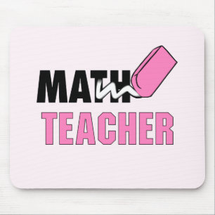 Tapis De Souris Enseignant Funky Math Pink Eraser