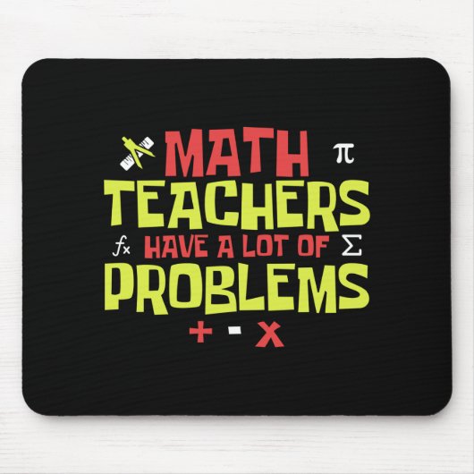 Tapis De Souris Enseignant marrant des maths | Math Joke | Nom per (Devant)