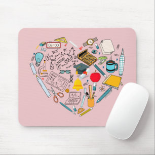Tapis De Souris Enseignant Professeur Outil Coeur