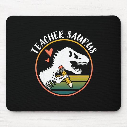 Tapis De Souris Enseignant-saurus Drôle Dinosaure Enseignant Desig (Devant)