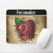 Tapis De Souris Enseignant vintage de 2e année (Avec souris)