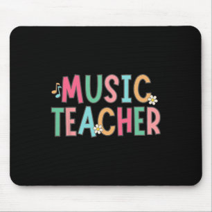 Tapis De Souris Enseignante de musique féminine Premier jour d'éco