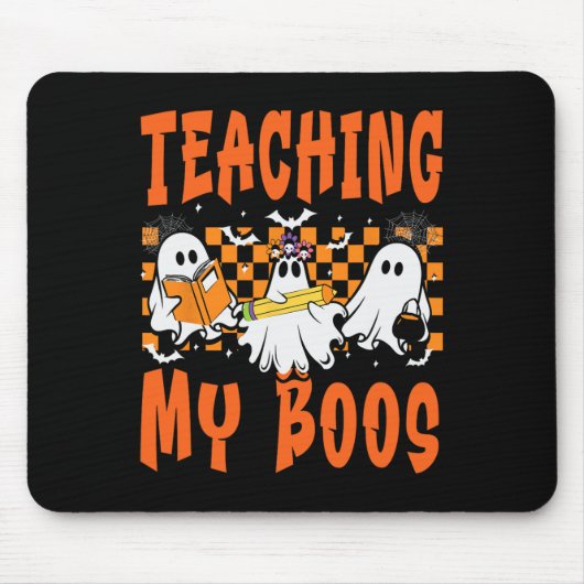 Tapis De Souris Enseigner Mes Boos Enseignant Cute Ghost Enseignan (Devant)
