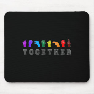 Tapis De Souris Ensemble ASL Signes de langue Handsignes LGBT Prix