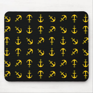 Tapis De Souris Ensemble d'Ancres en bateau doré