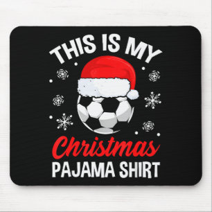 Tapis De Souris Ensemble de pyjama de Noël drôle de balle de footb