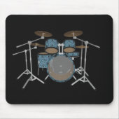 Tapis De Souris Ensemble de tambours à 5 pièces - Fûts verts perso (Devant)