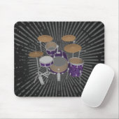 Tapis De Souris Ensemble de tambours de jazz - Tambons de violet p (Avec souris)