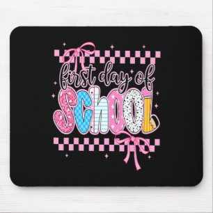 Tapis De Souris Ensemble floral pour le premier jour d'école pour