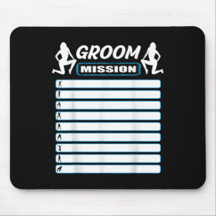Tapis De Souris Enterrement de vie de garçon avec liste de contrôl