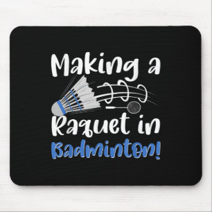 Tapis De Souris Enthousiaste de volant de badminton Entraîneur de