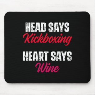 Tapis De Souris Entraînement de kick-boxing Cœur de vin Kick Boxin