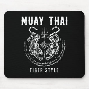 Tapis De Souris Entraînement de kickboxing vintage Tigar Style Mua