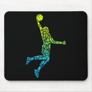 Tapis De Souris Entraîneur de basket-ball Dunking Kids Hommes Garç