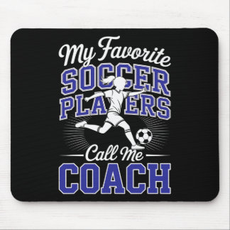 Tapis De Souris Entraîneur de football féminin Mes joueurs de foot