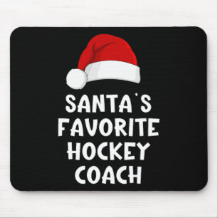 Tapis De Souris Entraîneur de hockey préféré du Père Noël de Noël