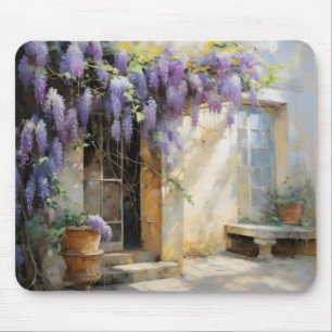 Tapis De Souris Entrée Fleurs Violettes