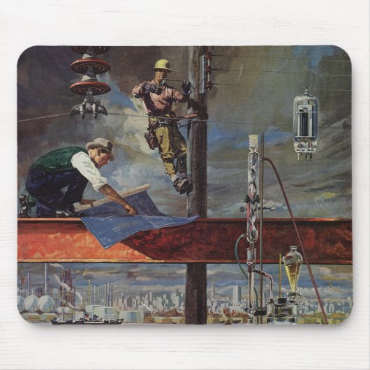 Tapis De Souris Entreprise vintage, architectes et construction (Devant)