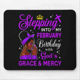 Tapis De Souris Entrer Dans Mon Anniversaire De Février Noir Afro