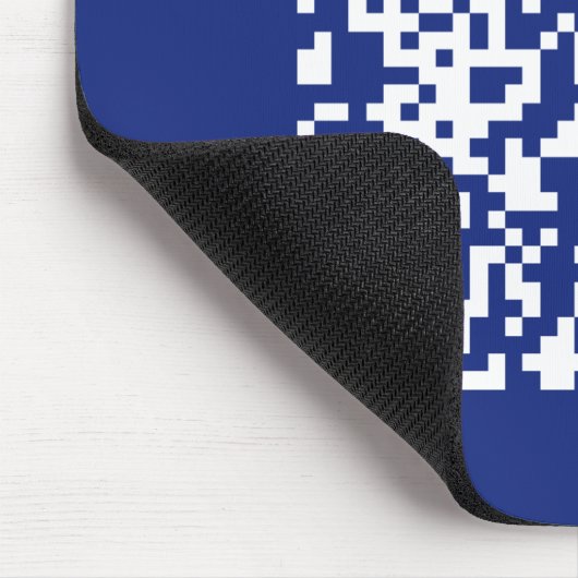 Tapis De Souris Entrer l'URL Généré instantanément Code QR | bleu  (Coin)